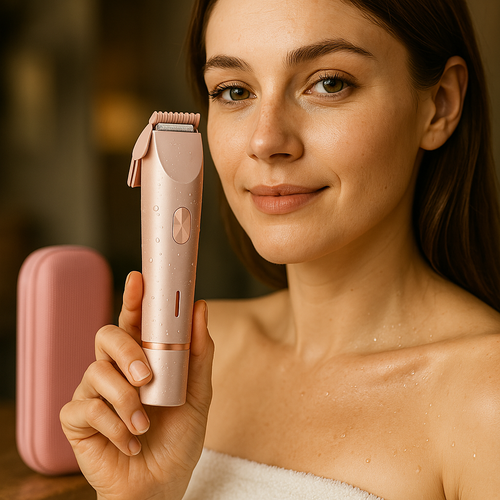 GlowAura™ Prestige – Der luxuriöse 2-in-1 Trimmer für seidig glatte Haut